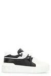 Valentino Garavani One Stud Xl Low-top Sneaker In Nappa Leather And Jacquard Toile Iconographe Techn In Black
