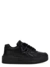 Valentino One Stud Xl Leather Low-top Sneakers In Black