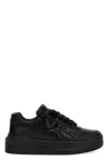 Valentino One Stud Xl Leather Low-top Sneakers In Black