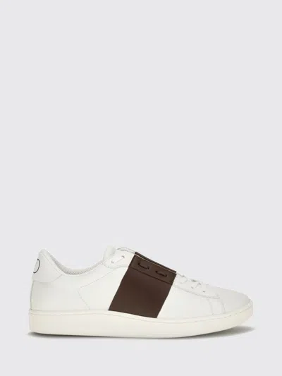Valentino Garavani Open Calf Leather Sneakers With Vlogo Signature In Pattern
