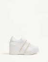 Valentino Garavani Open Disco Wedge Trainer In Calfskin 85mm Woman White 40.5 In White