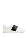 Valentino Garavani Minimalist Leather Sneakers With Contrasting Stripe Detail And Vlogo Signature In White