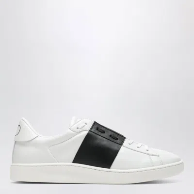 Valentino Garavani White And Black Nappa Calfskin Open Royco Sneakers In Multi