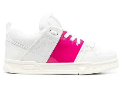 Pre-owned Valentino Garavani Garavani Open Skate (women's) Sneakers In White/cyclamin Pink