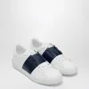 Valentino Garavani Minimalist Leather Sneakers With Contrasting Stripe Detail And Vlogo Signature In Multi