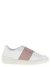 Valentino Studded Calfskin Sneakers Rubber Studs In White