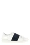 Valentino Garavani Minimalist Leather Sneakers With Contrasting Stripe Detail And Vlogo Signature In White