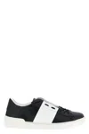 Valentino Garavani Open Leather Sneakers With Contrast Band And Stud Details Shoes In Multi