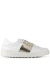 Valentino Low-top Sneakers Featuring Metallic Band In White