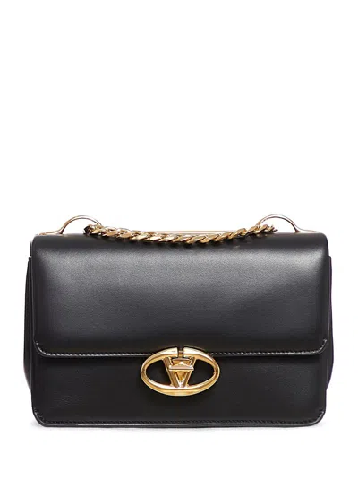 Valentino Garavani Vlogo Signature Shoulder Bag In Black