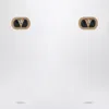 Valentino Garavani Oval Earrings With Crystals Women In Metal