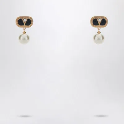 VALENTINO GARAVANI VALENTINO GARAVANI OVAL EARRINGS WITH SWAROVSKI PEARL