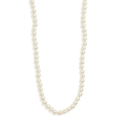 Valentino Garavani Oval Faux Pearl Necklace In Multi