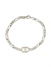 Valentino Oval Metal Chain Link Bracelet In Metallic