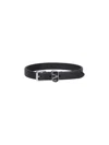 Valentino Ovalette Leather Bracelet In Black