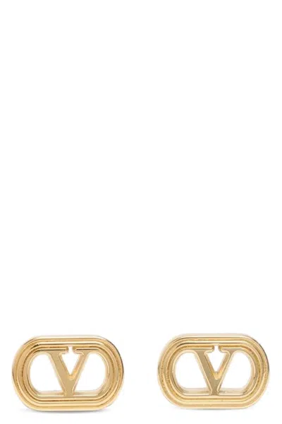 Valentino Garavani Ovalette Stud Earrings Featuring Oval Shape In Gold