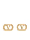 Valentino Ovalette Vlogo Stud Earrings In Gold