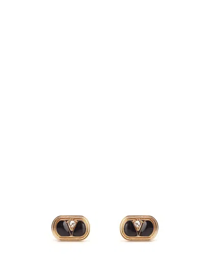 Valentino Garavani Ovalette Metal Earrings Jewelry Gold In Metallic