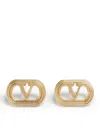 Valentino Garavani Ovalette Earrings In Metal In Metallic