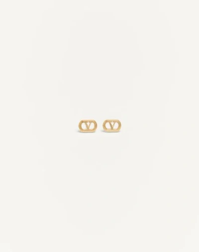 Valentino Garavani Ovalette Metal Earrings Woman Gold Uni