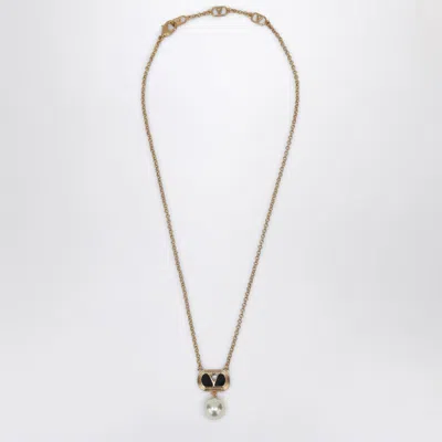 VALENTINO GARAVANI VALENTINO GARAVANI OVALETTE NECKLACE WITH SWAROVSKI PEARL