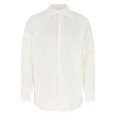 Valentino Garavani Oversized Pointed-collar Button-front Shirt In White