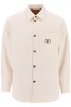 VALENTINO VALENTINO GARAVANI PADDED OVERSHIRT WITH VLOGO SIGNATURE PATCH MEN