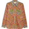 Valentino Womens Floral-print Long-sleeve Cotton Shirt Multicolor. In Pink Multi