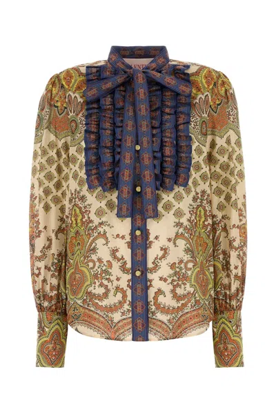Valentino Garavani Paisley-print Cotton Shirt In Brown