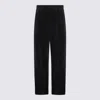 Valentino Garavani Cotton And Linen Blend Trousers In Black