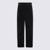 Valentino Garavani Cotton And Linen Blend Trousers In Black