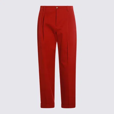 Valentino Relaxed Fit Trousers Tailored Finish In Red