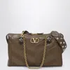Valentino Garavani Panthea Bag In Tundra-colored Chevron-pattern Nappa In Brown