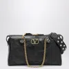 Valentino Garavani  Garavani Panthea Shoulder Bag In Nappa Leather With Chevron Pattern Wom In Black