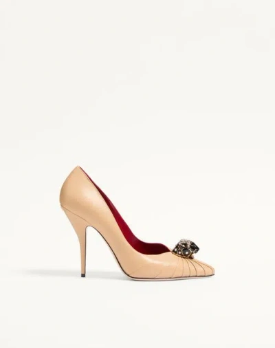 Valentino Garavani Panthea Goatskin Pumps 105mm Woman Desert Beige 40 In Neutral