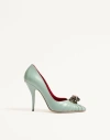Valentino Garavani Panthea Goatskin Pumps 105mm Woman Morning Dew 40 In Blue