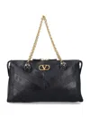 Valentino Garavani Panthea Patchwork Nappa Shoulder Bag In Black