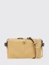 Valentino Garavani Crossbody Bag Woman Color Beige In Yellow