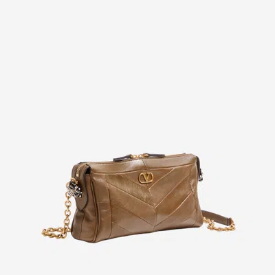 Valentino Garavani Panthea Shoulder Bag In Brown