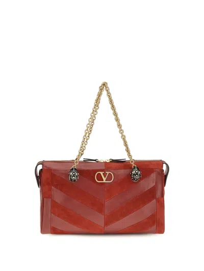 Valentino Garavani Panthea Shoulder Bag In Red