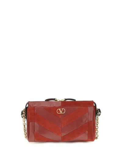 Valentino Garavani Panthea Shoulder Bag In Red