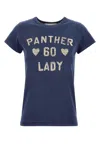 Valentino Garavani Panther Lady T-shirt In Blue