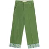 Valentino Garavani Velvet Trousers With Jacquard Hem