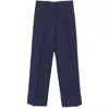 Valentino Wool And Silk Trousers With Wide Leg