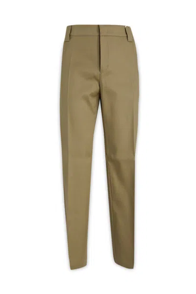 Valentino Logo-appliqué Tailored Trousers In Beige