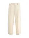 Valentino Virgin Wool Pants In Beige