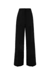 Valentino Virgin Wool Wide-leg Tailored Trousers In Black