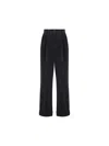 Valentino Trousers Featuring Pleated Design And Belt Loops In Black