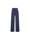 Valentino Navy Blue Tailored Trousers In Blue