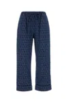 Valentino Toile Iconographe Cropped Jeans In Blue